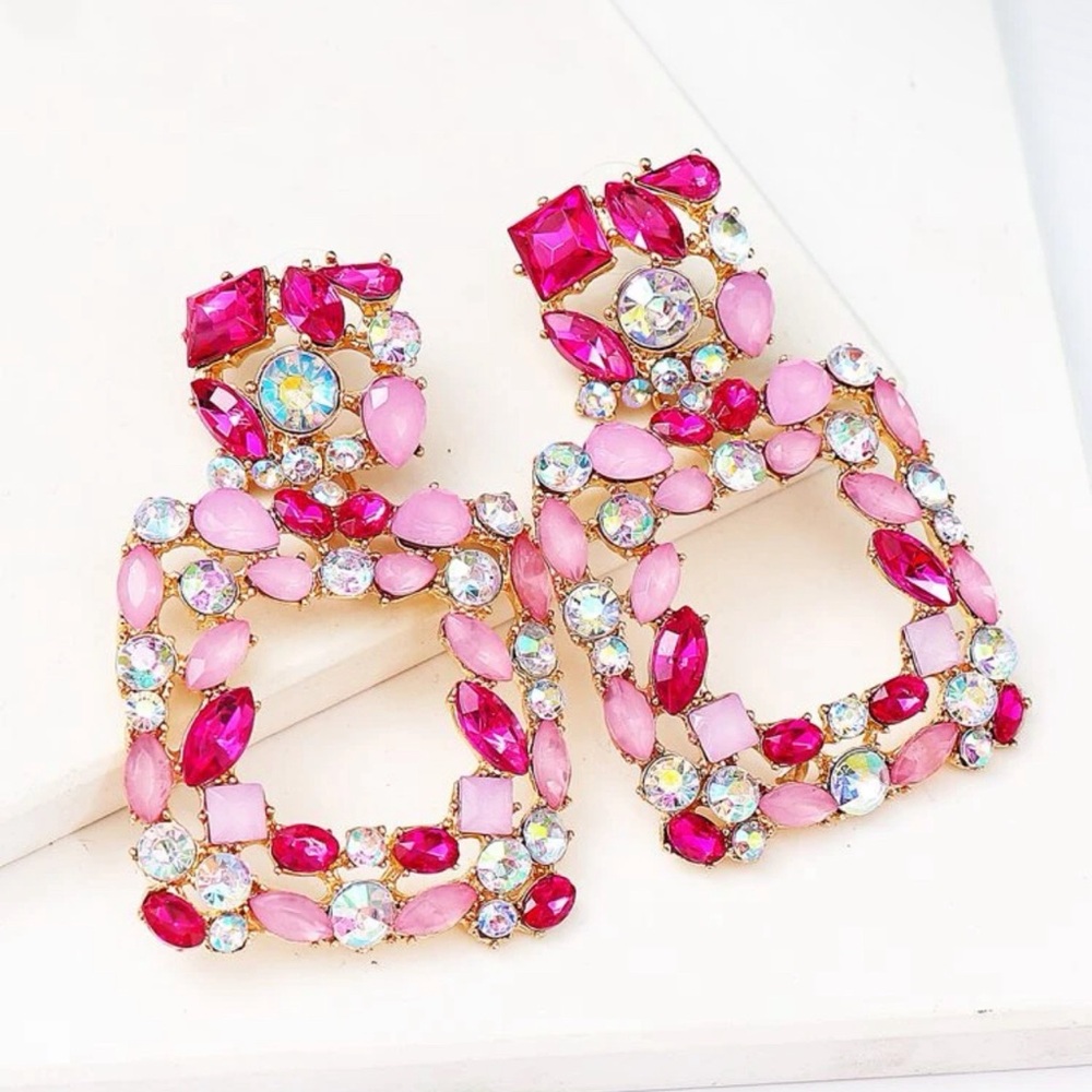 Big pretty pink earrings
